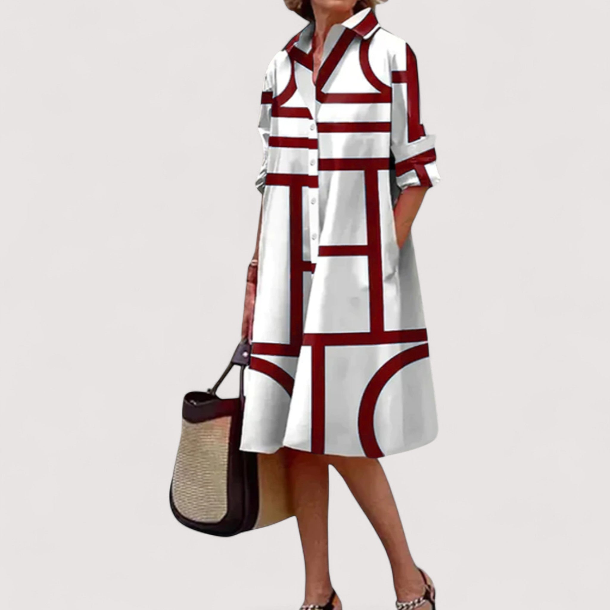 Lili™ | Geometrisches Midikleid