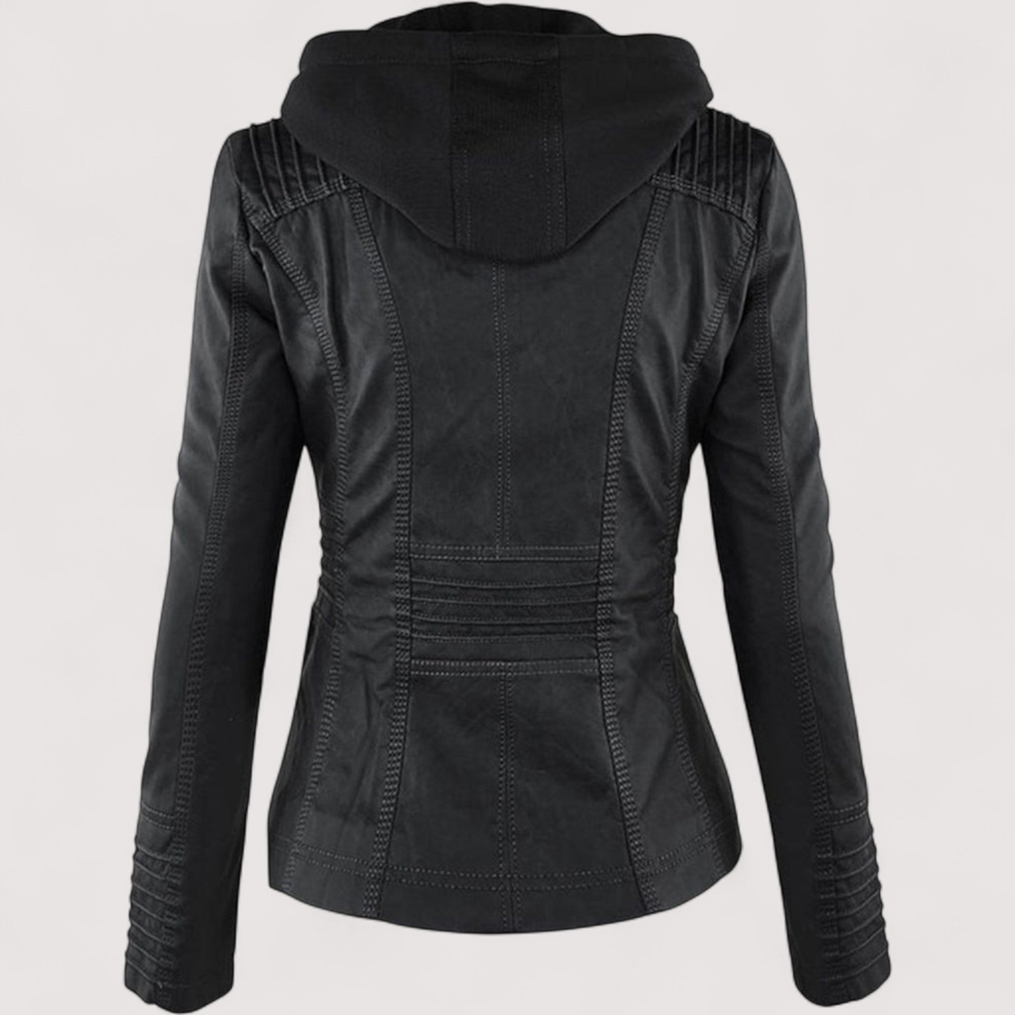Laurina™ | Taillierte Bikerjacke mit Kapuze