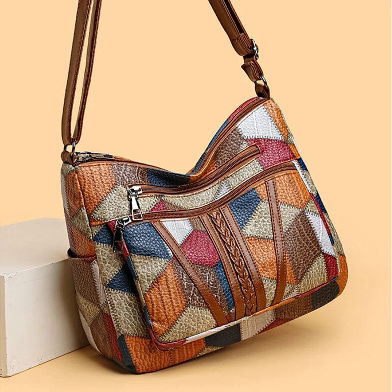 Zara™ | Mosaik-Ledertasche