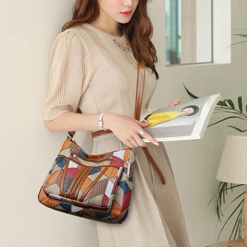 Zara™ | Mosaik-Ledertasche