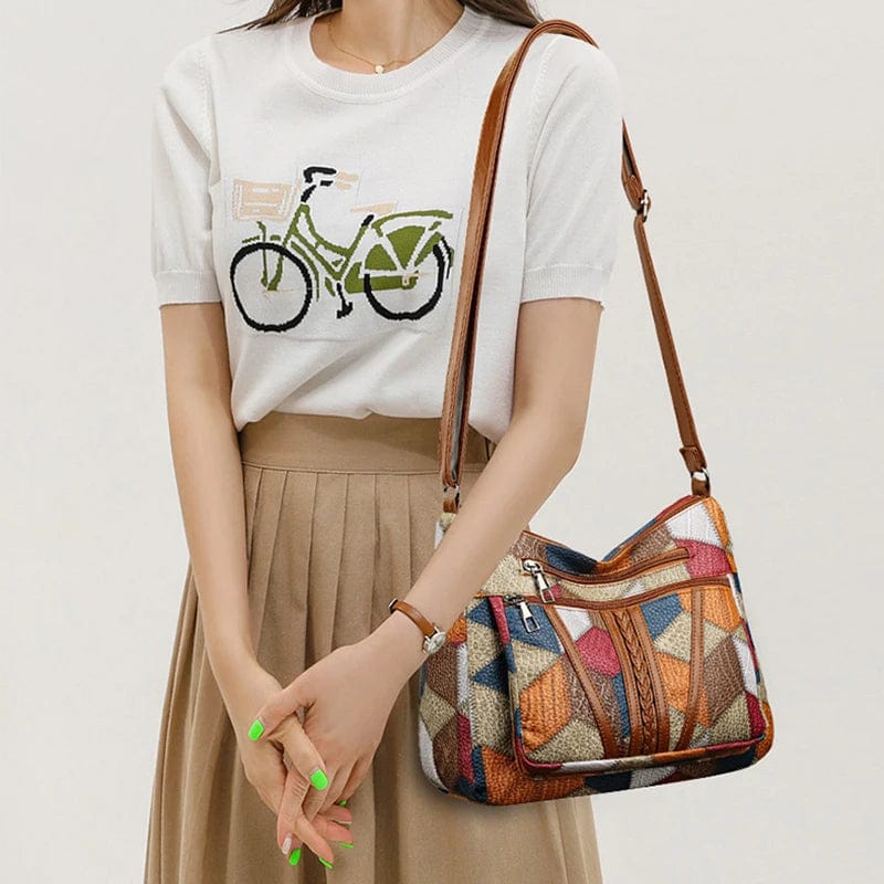 Zara™ | Mosaik-Ledertasche