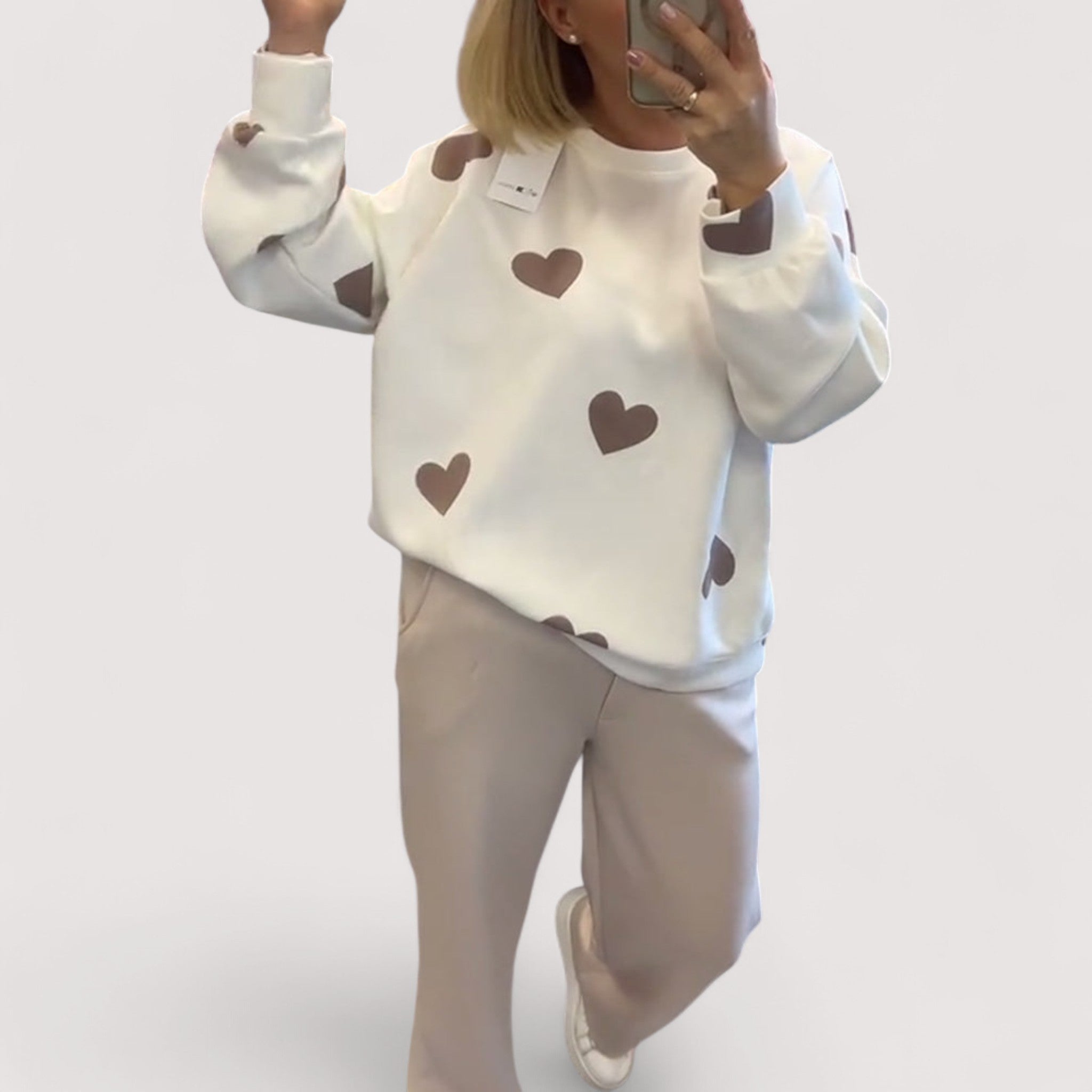 Marisa™ | Pull mit Härzli-Muster