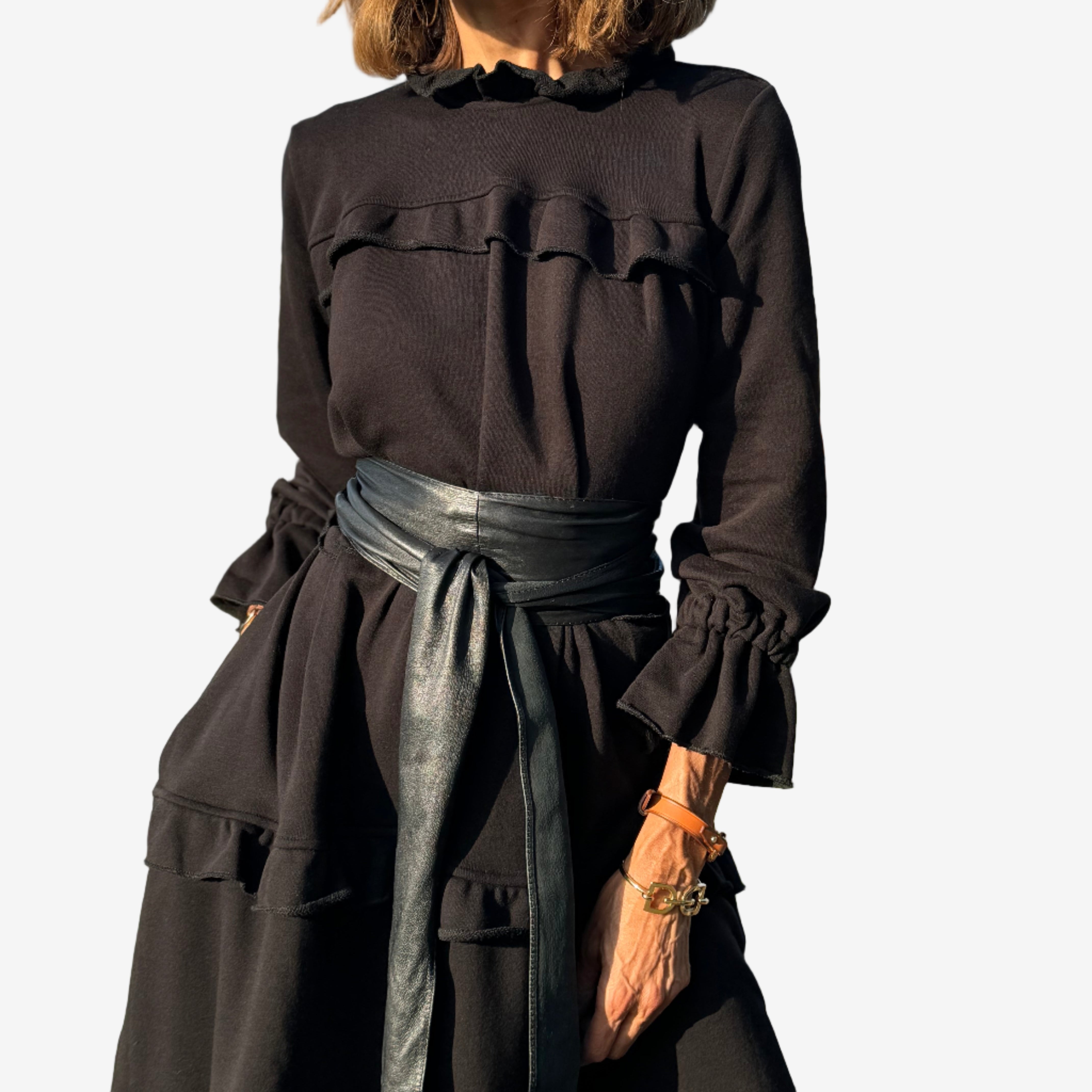 Midi-Kleid mit Volants