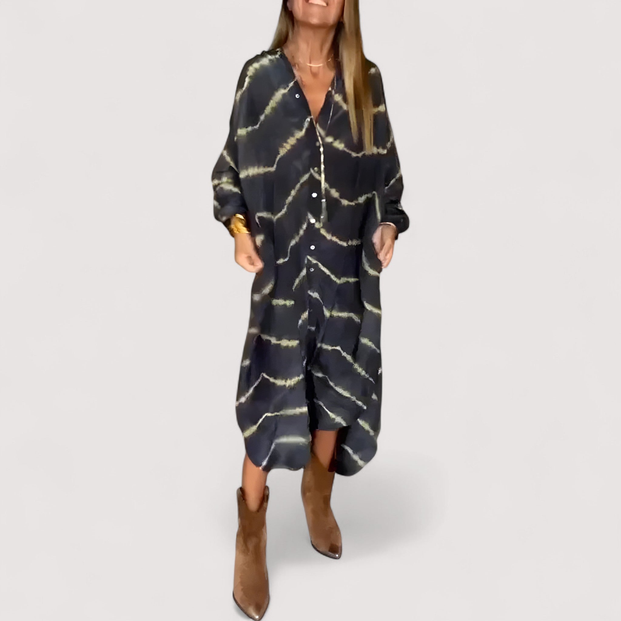 Maren™ | Gestreiftes Maxikleid