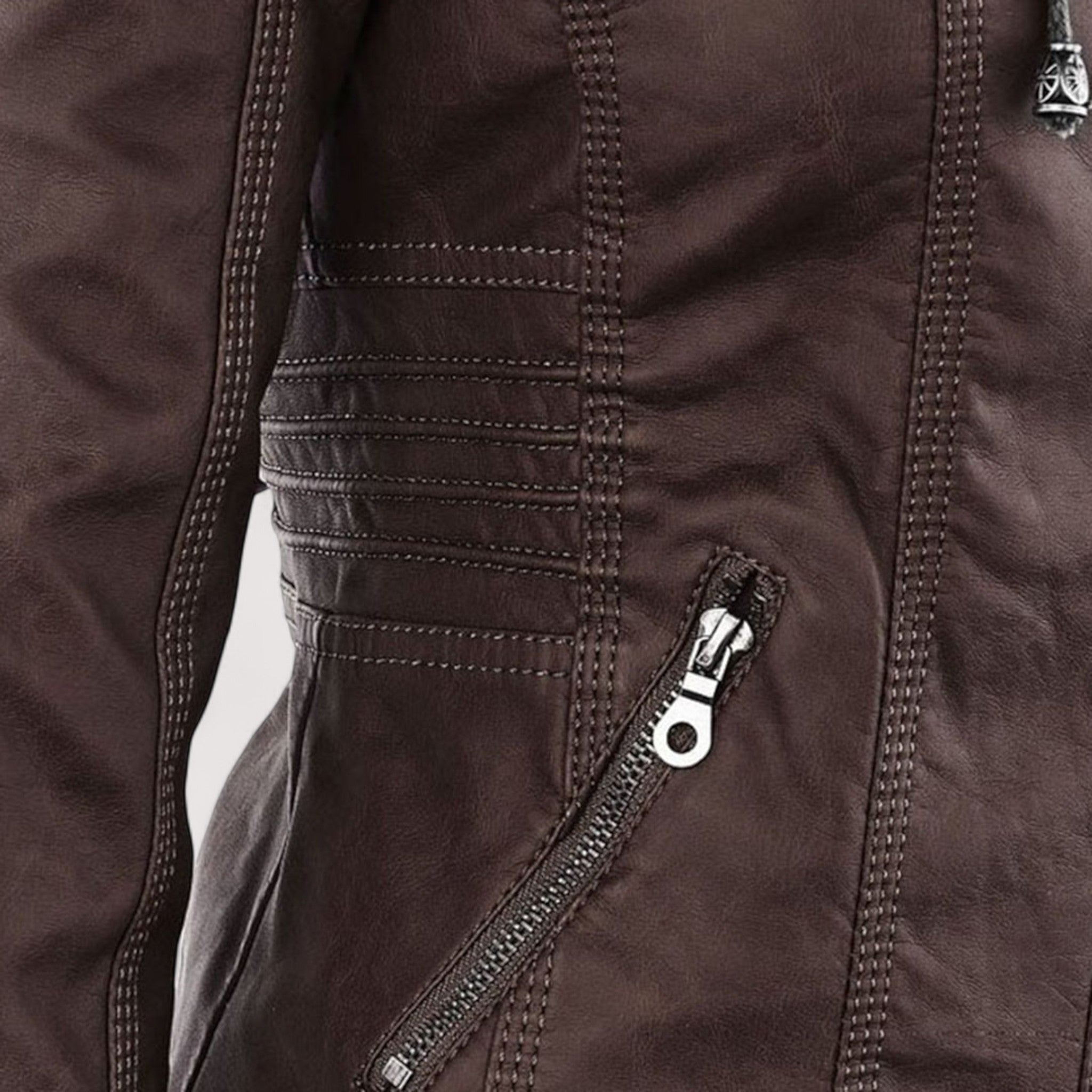 Laurina™ | Taillierte Bikerjacke mit Kapuze