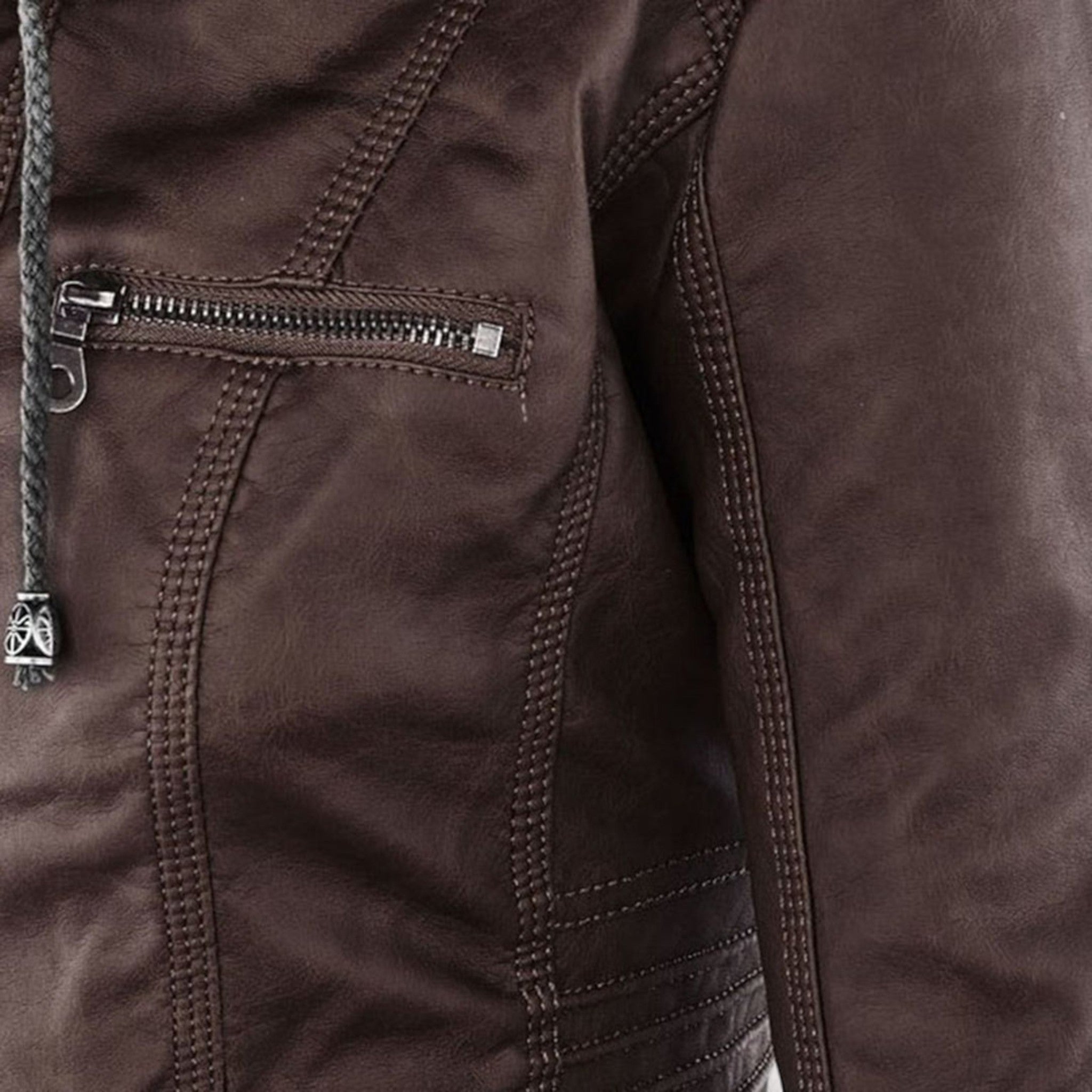 Laurina™ | Taillierte Bikerjacke mit Kapuze