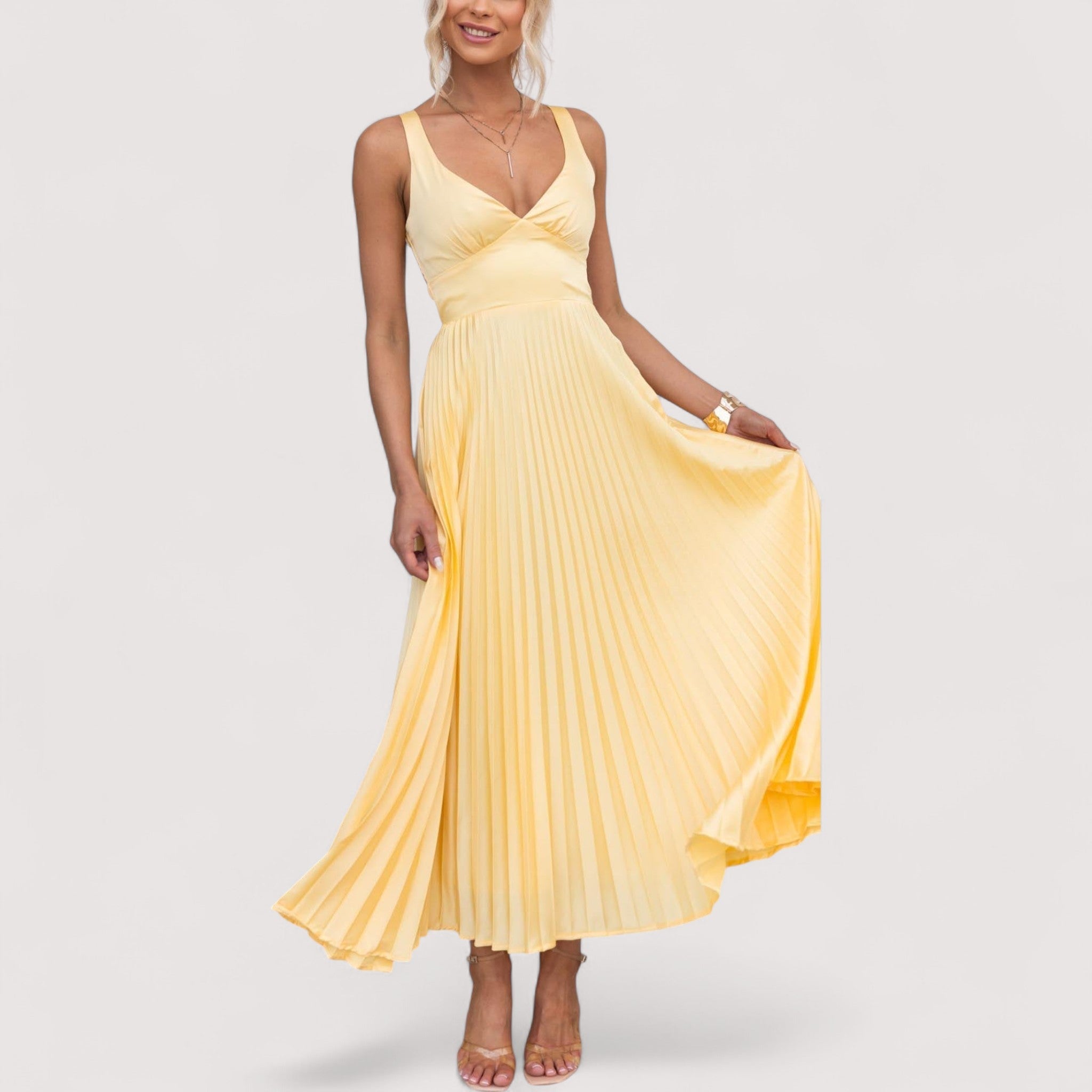 Sarina™ | Gelbes Maxikleid