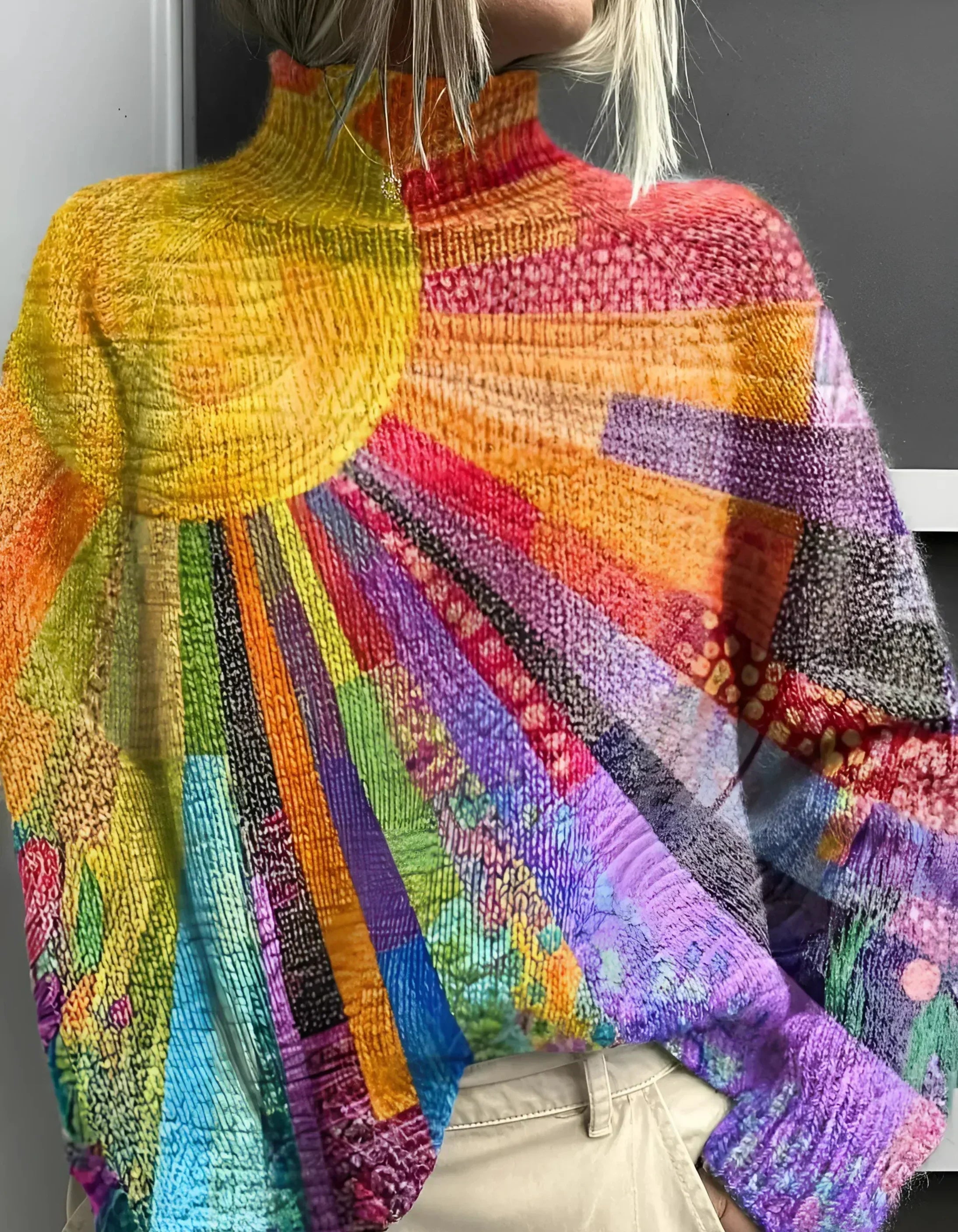 Ada™ | Bunter und Fröhlicher Rollkragenpullover